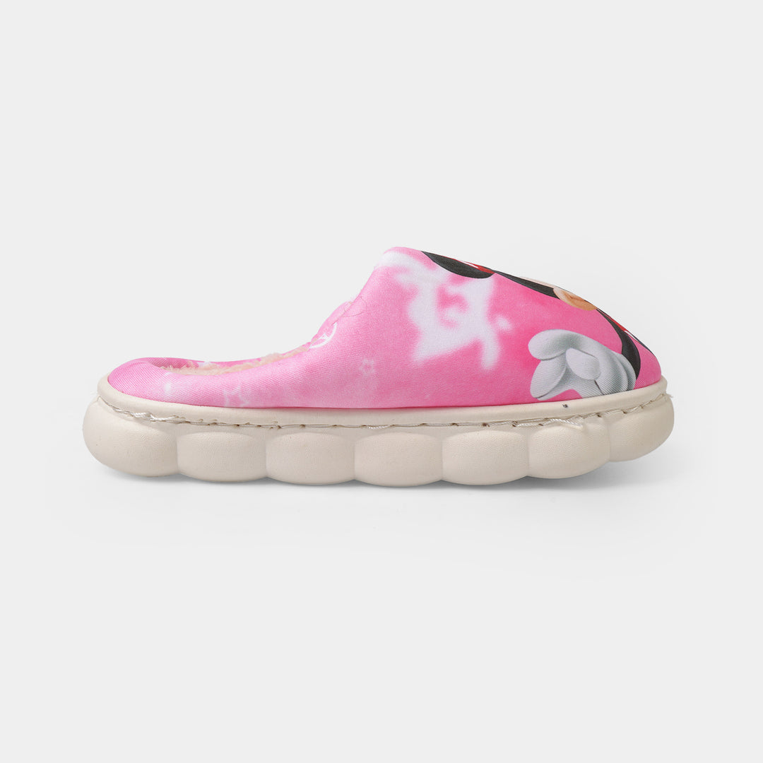 Girls Fur Slipper P-04-Pink