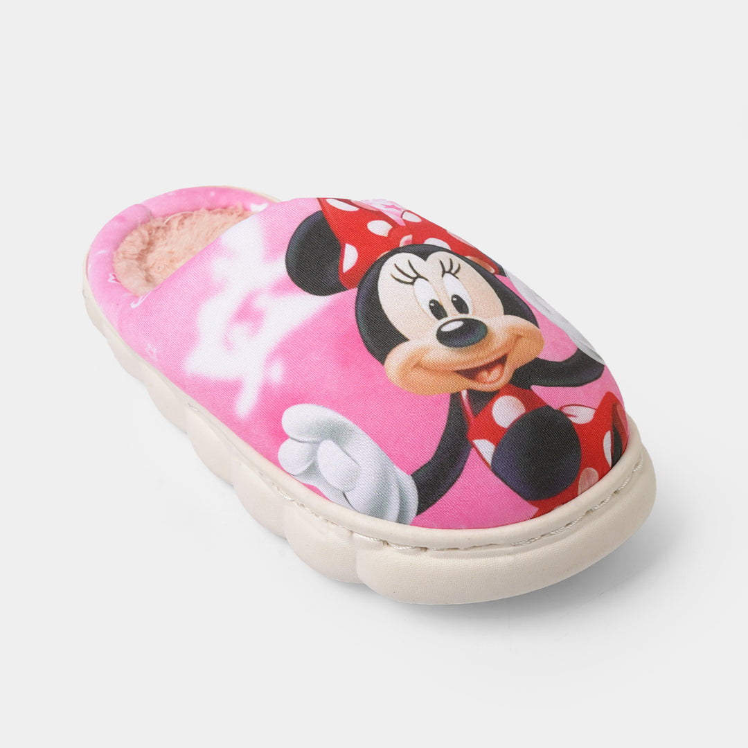Girls Fur Slipper P-04-Pink
