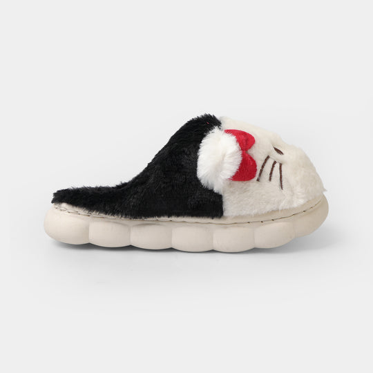 Girls Fur Slipper P-16-Fuchsia