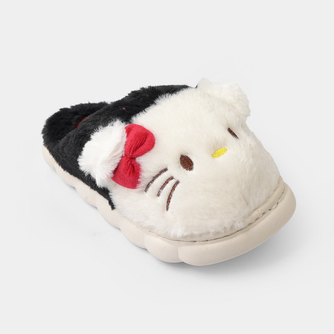 Girls Fur Slipper P-16-Fuchsia