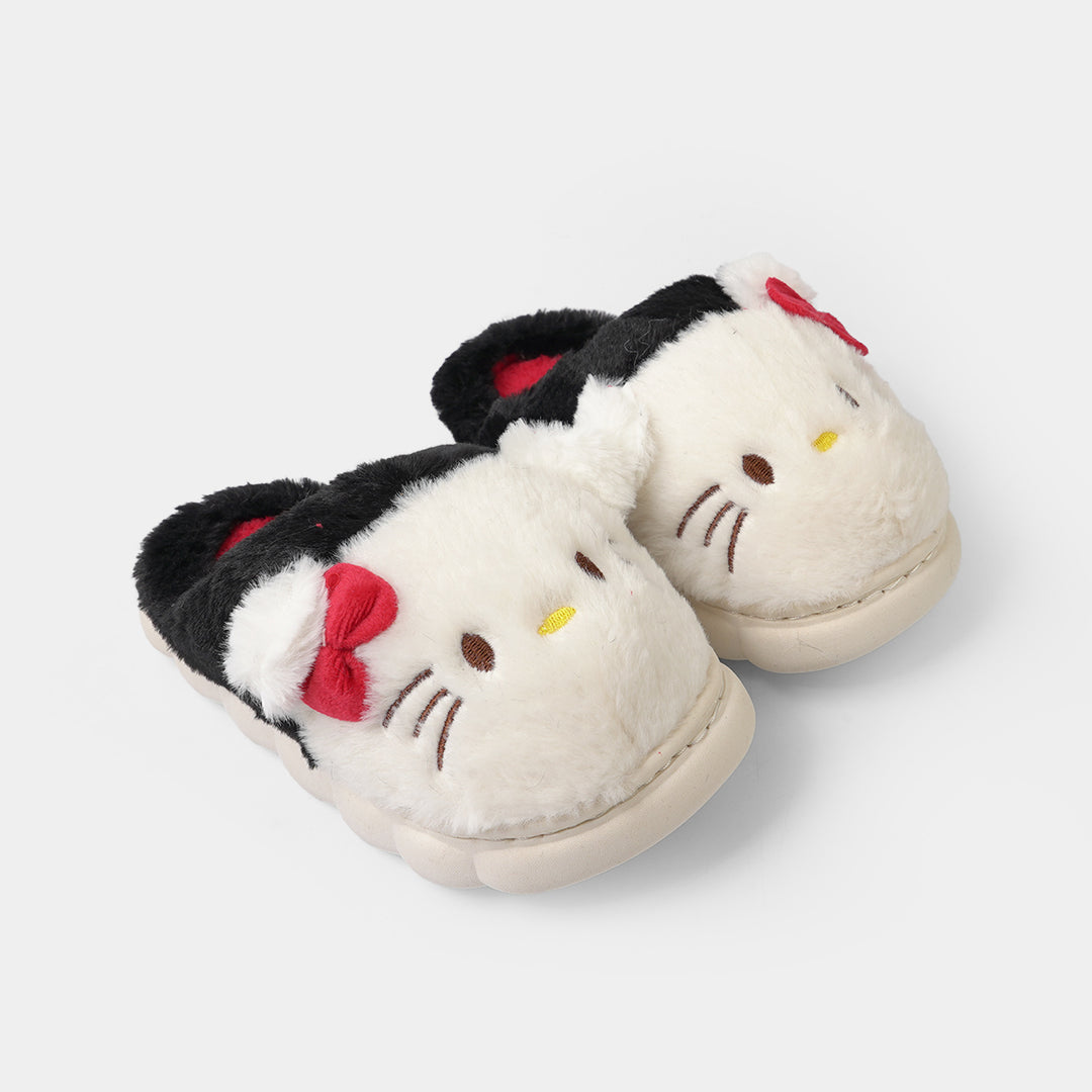 Girls Fur Slipper P-16-Fuchsia