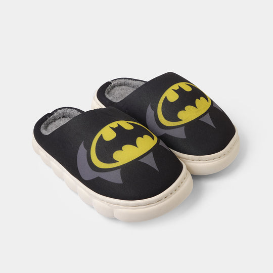 Boys Fur Slipper P-01-BLACK