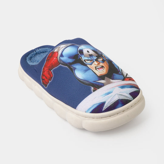 Boys Fur Slipper P-08-BLUE