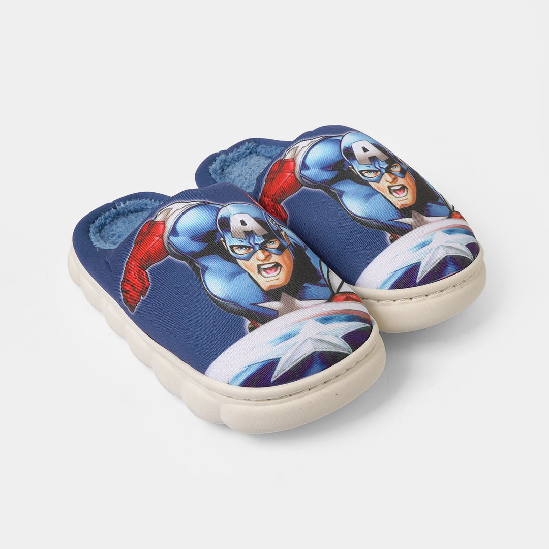 Boys Fur Slipper P-08-BLUE