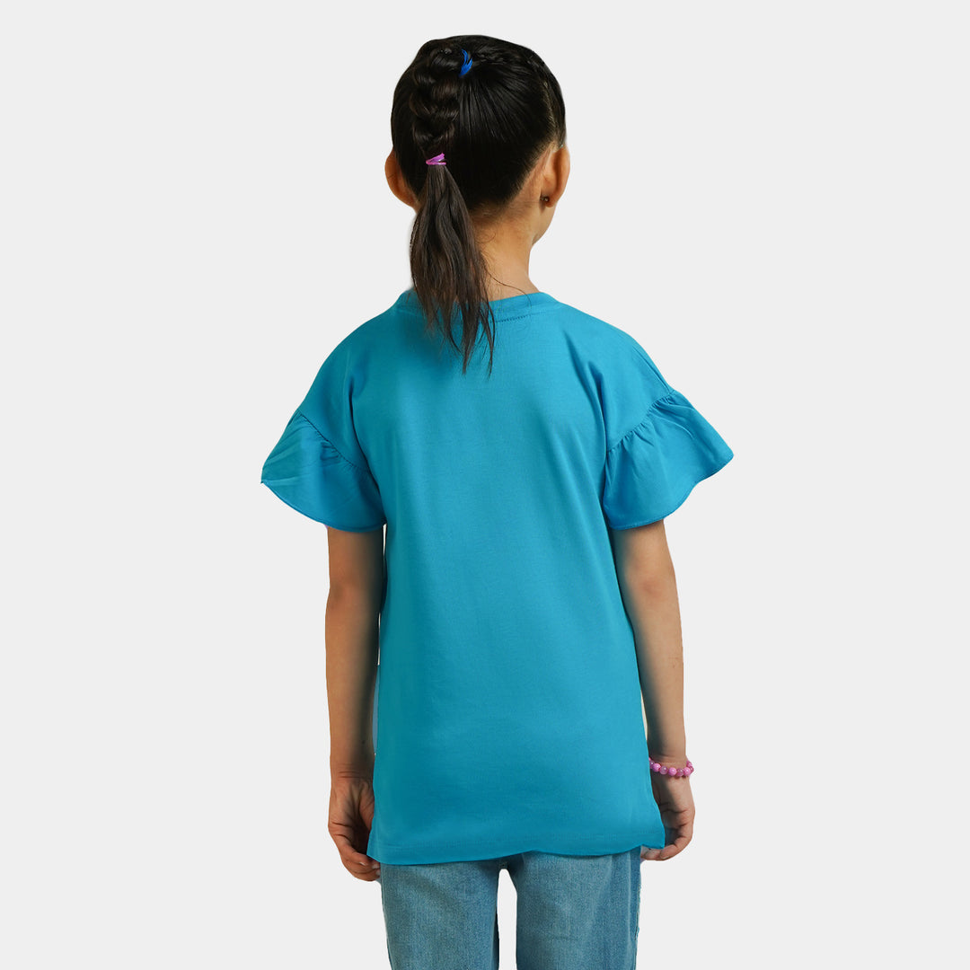 Girls T-Shirt H/S Miami Sunset - Blue