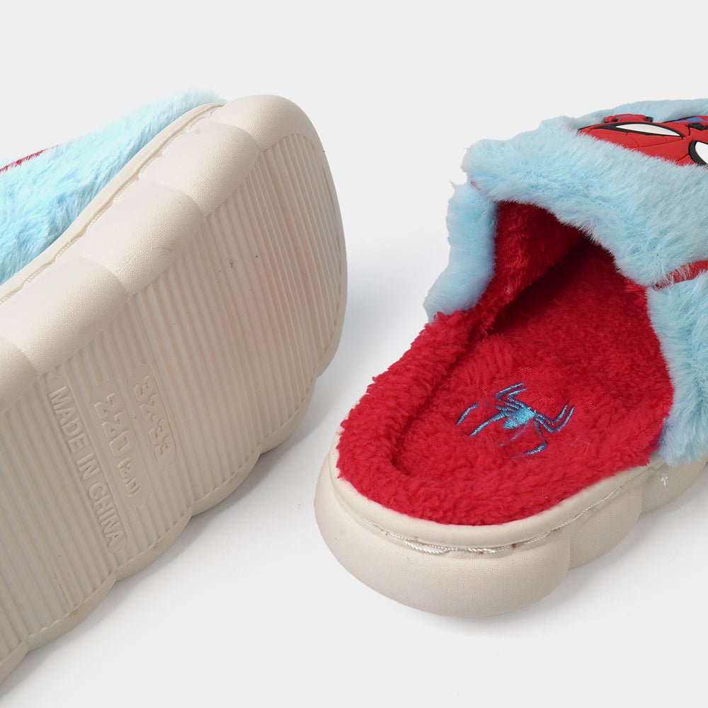 Boys Fur Slipper P-09-BLUE