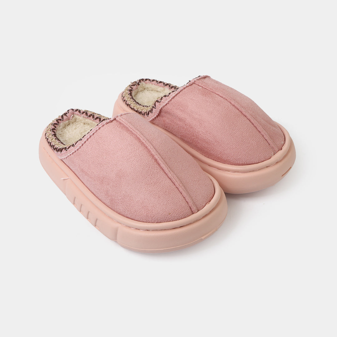 Girls Fur Slipper P-07-Pink