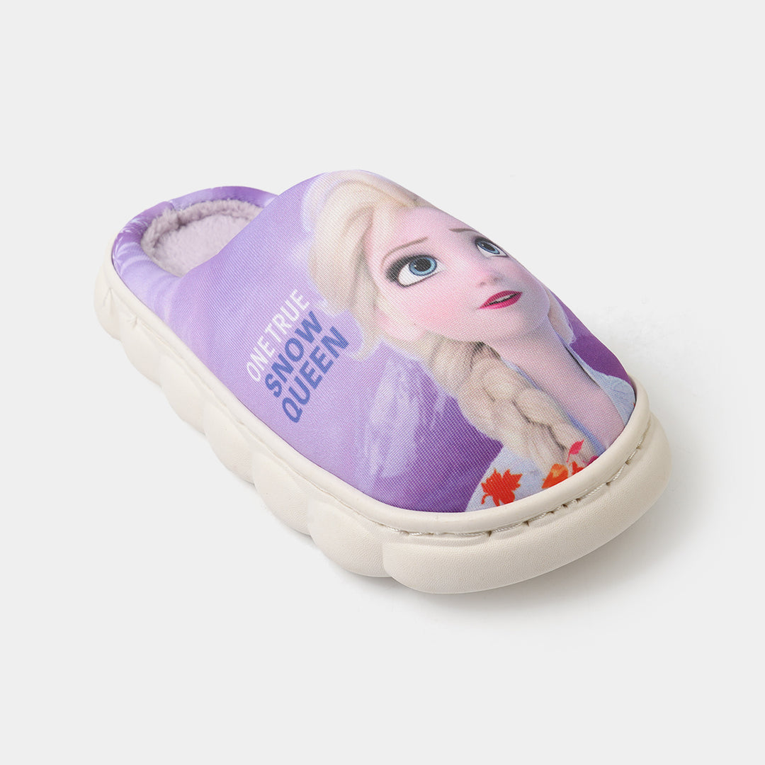 Girls Fur Slipper P-05-Purple
