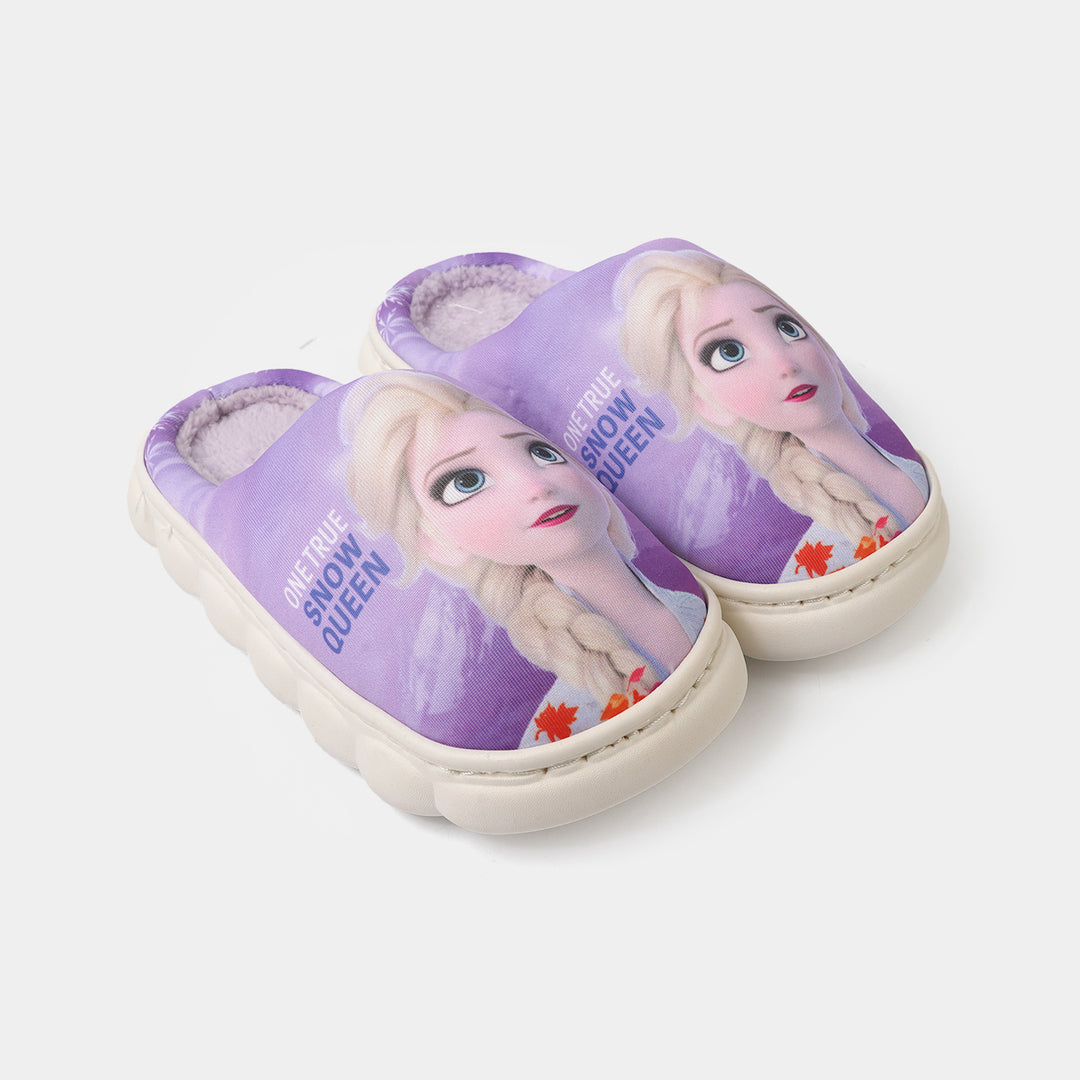Girls Fur Slipper P-05-Purple