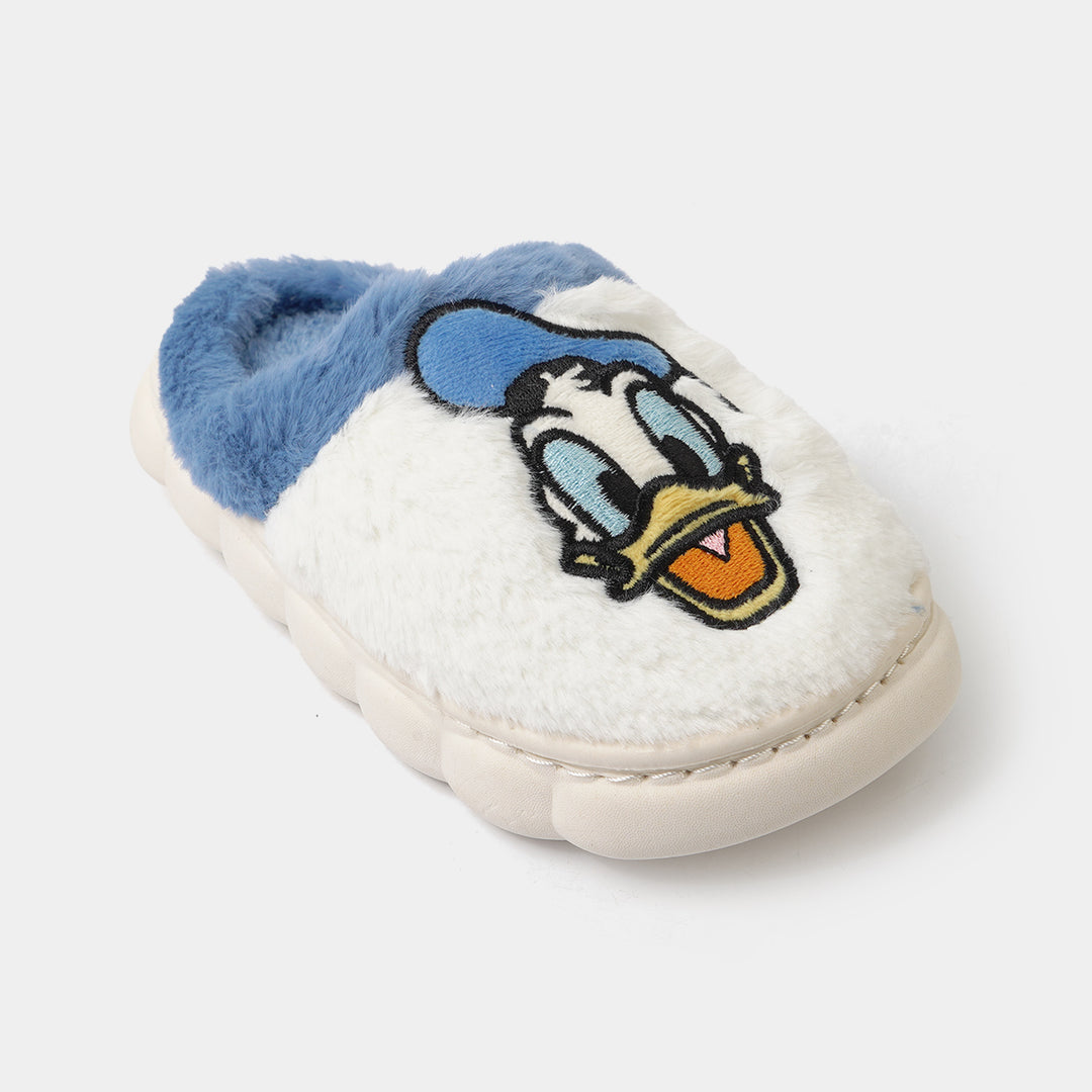 Boys Fur Slipper P-02-BLUE
