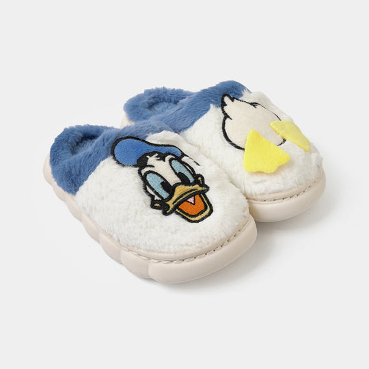 Boys Fur Slipper P-02-BLUE