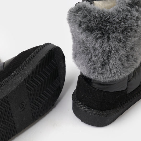 Girls Boots LIN-1-BLACK