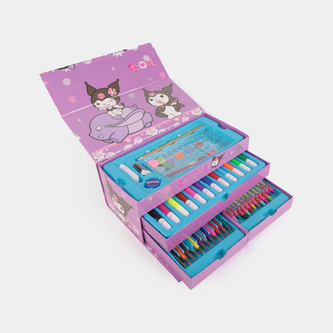 Cartoon Character Multi-Layer Art and Stationery Set