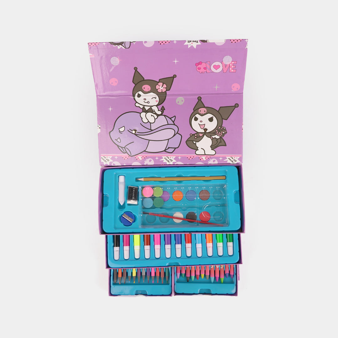 Cartoon Character Multi-Layer Art and Stationery Set