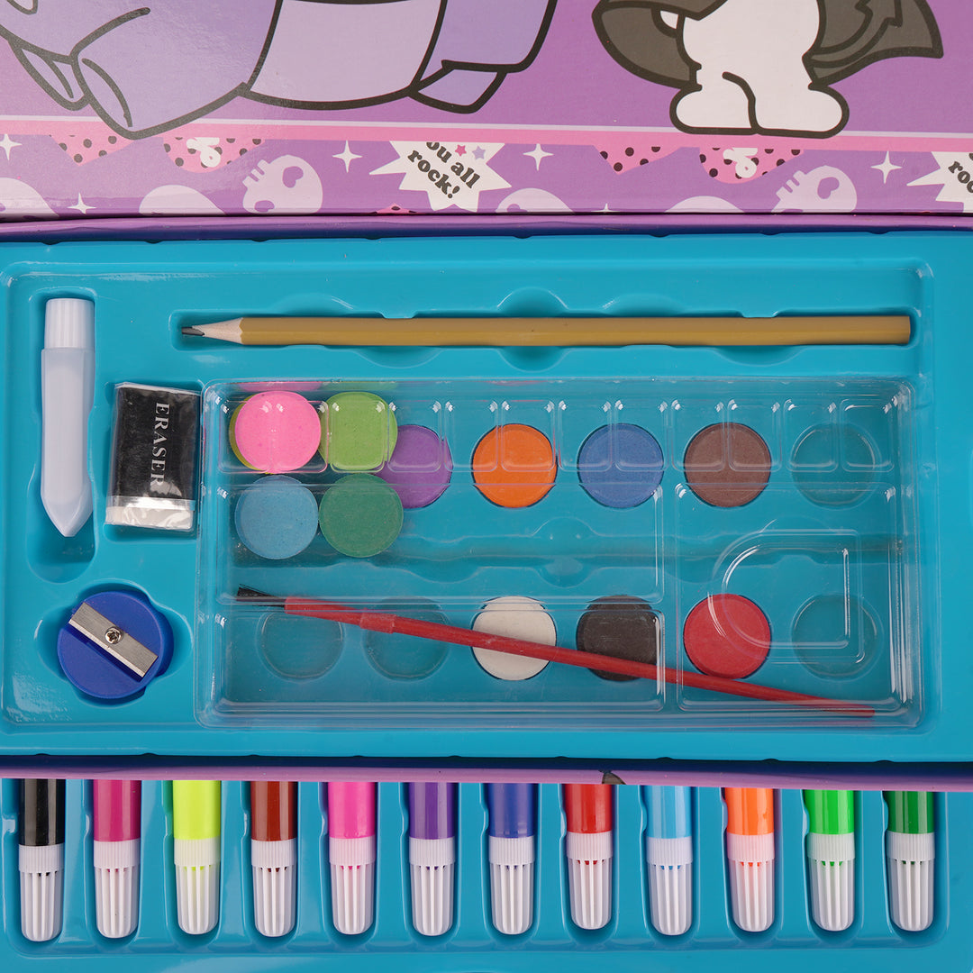 Cartoon Character Multi-Layer Art and Stationery Set