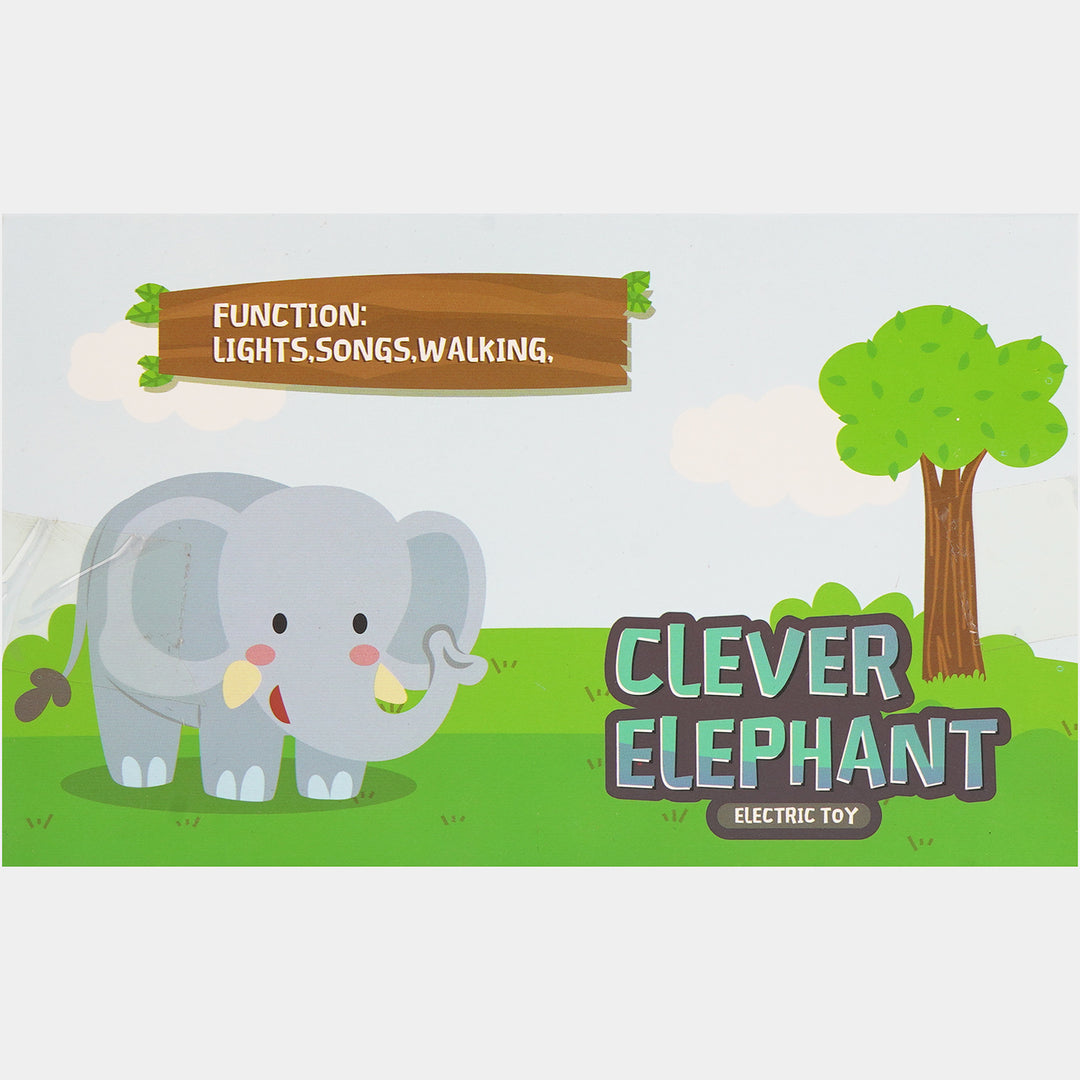 Electric Walking Elephant With Light & Music For Kids