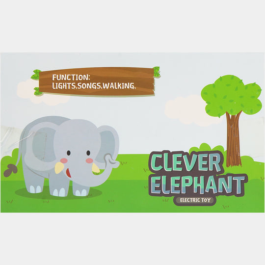 Electric Walking Elephant With Light & Music For Kids