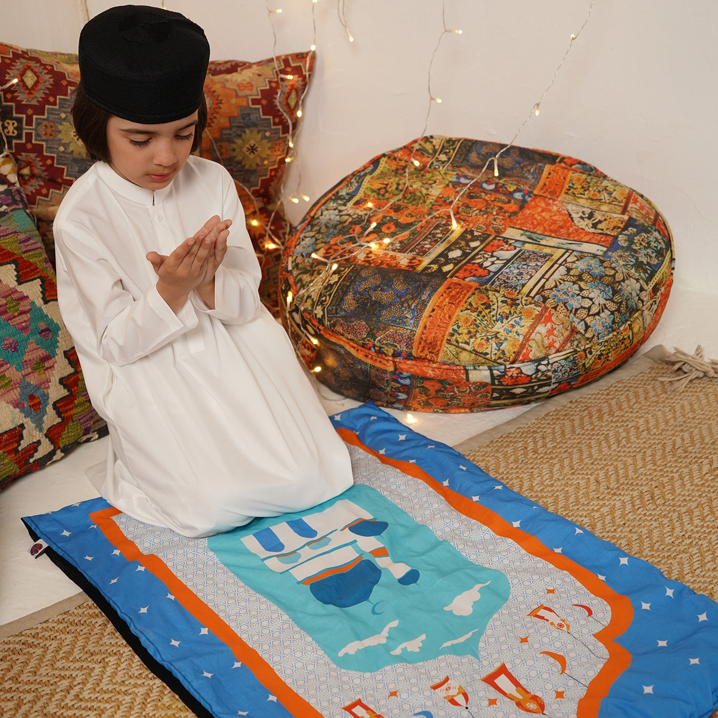 Kids Islamic Prayer Mat -Blue