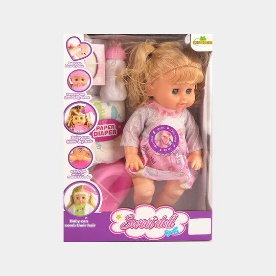 14" Doll Set with Play Accessories
