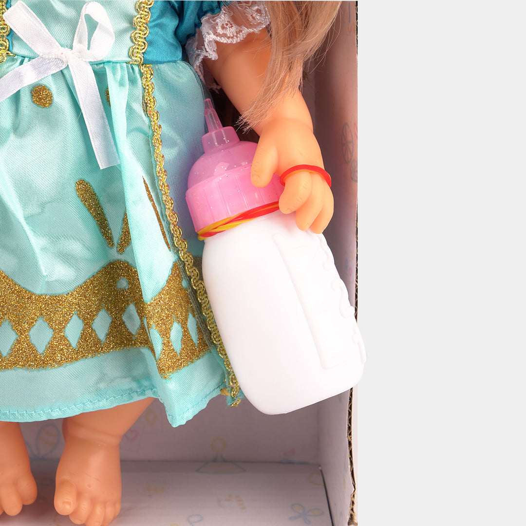 Cute Baby Fashion Doll and Feeding Playset
