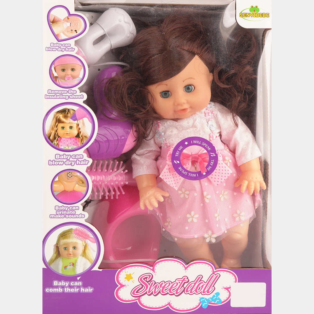14" Doll Set with Play Accessories