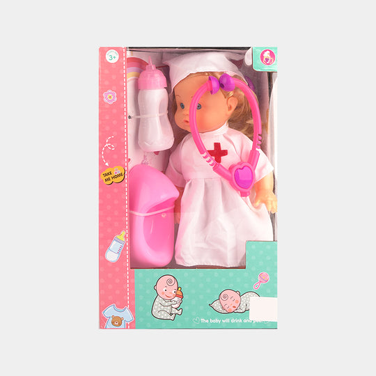 Interactive Doctor Baby Doll Playset