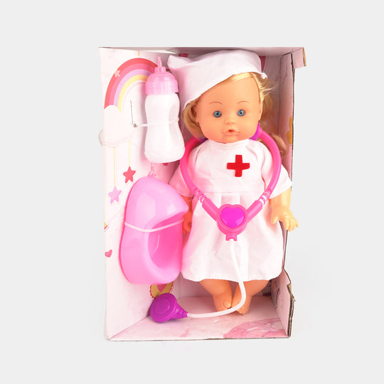 Interactive Doctor Baby Doll Playset