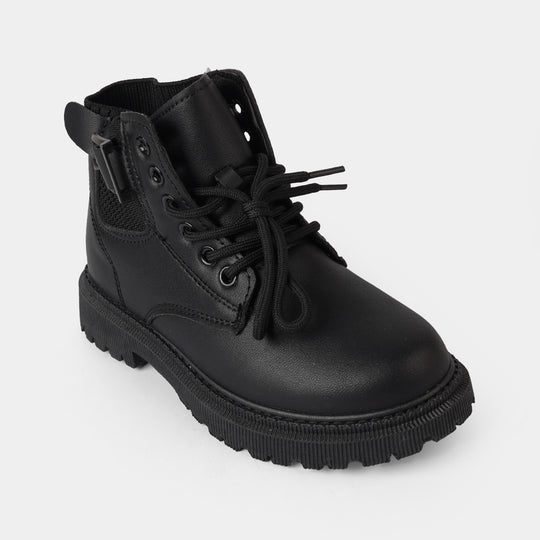 Boys Boots A02-BLACK
