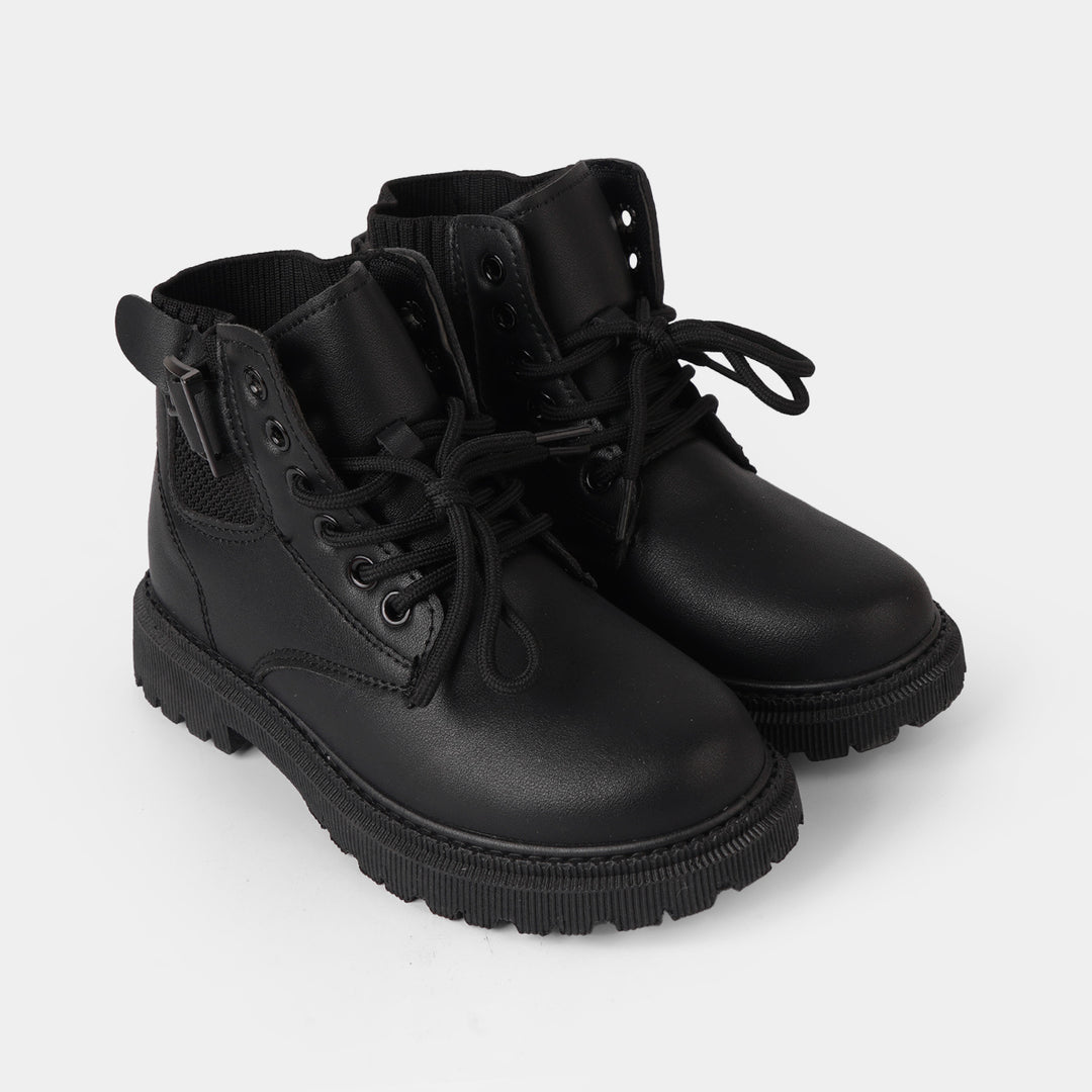 Boys Boots A02-BLACK