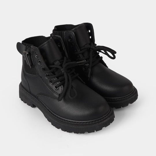 Boys Boots A02-BLACK