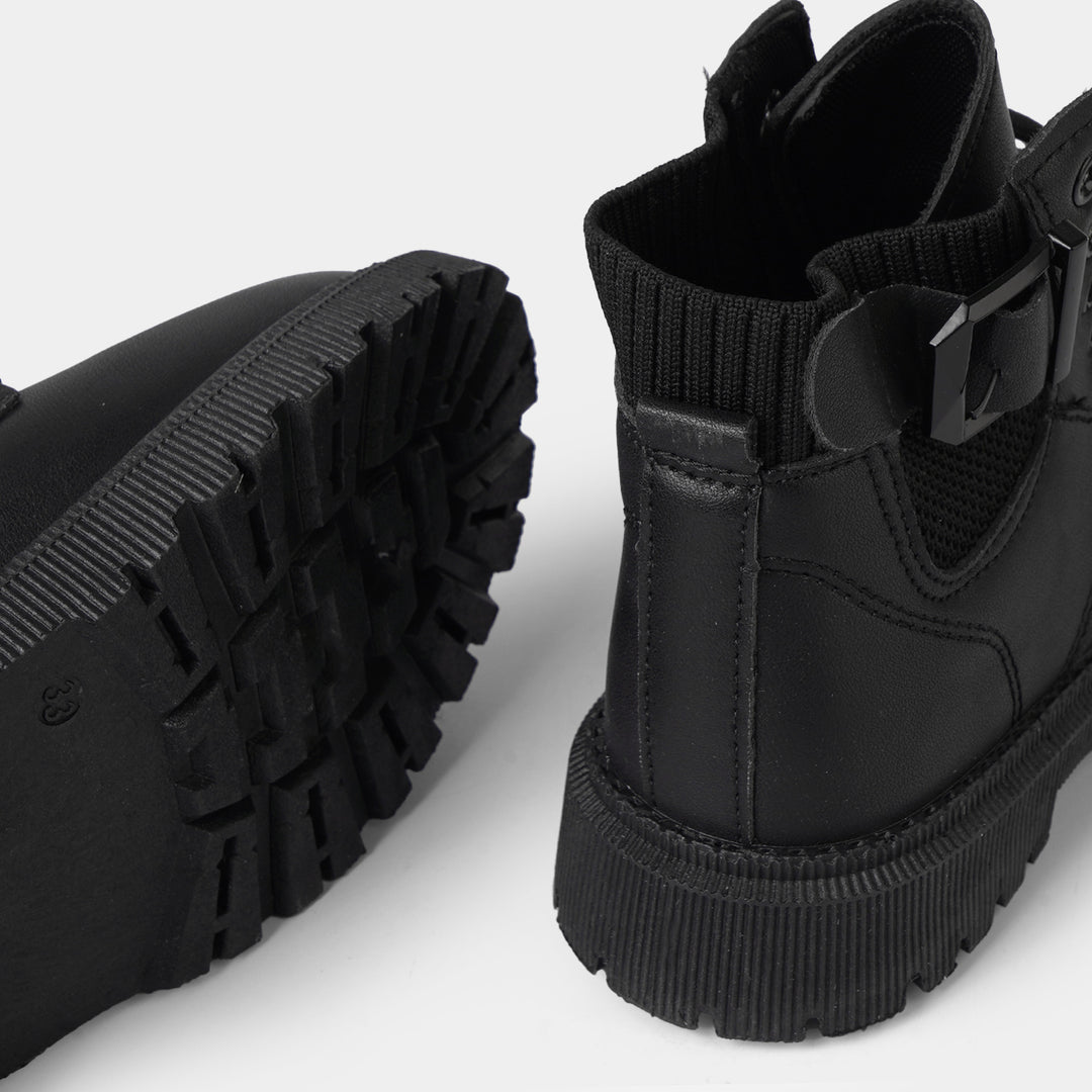 Boys Boots A02-BLACK