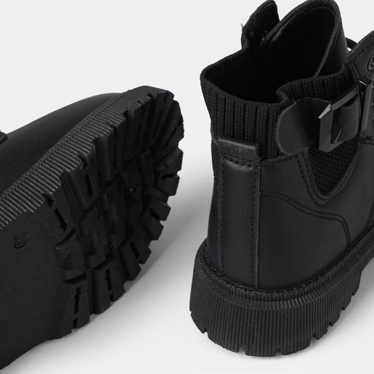 Boys Boots A02-BLACK