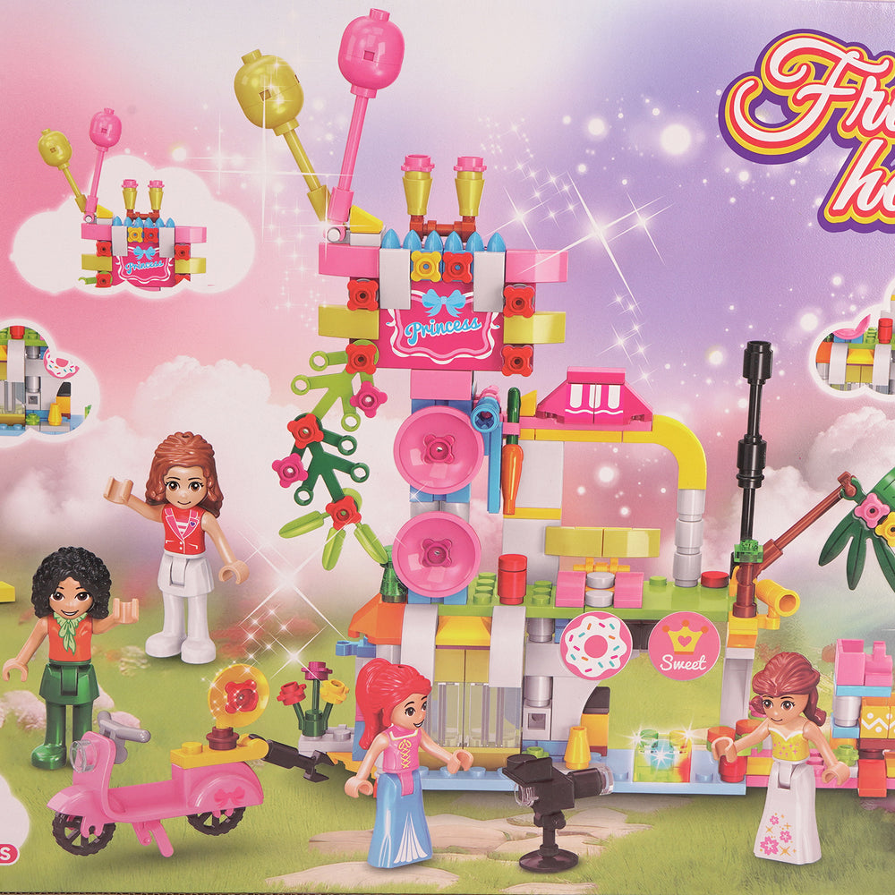 Princess Holiday Building Block Toy Set with Colorful Lights