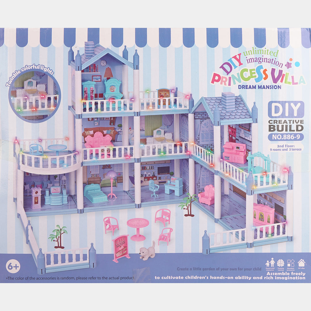Kids Modular Dollhouse with Twinkling Lights