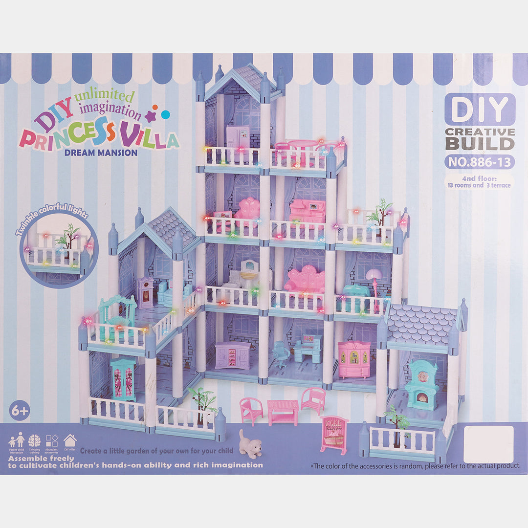 Kids Modular Dollhouse with Twinkling Lights