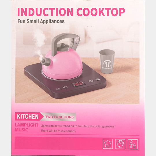 Kids Electronic Induction Cooktop and Kettle Playset