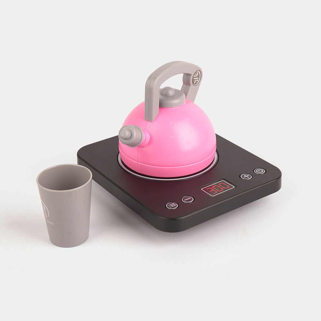 Kids Electronic Induction Cooktop and Kettle Playset