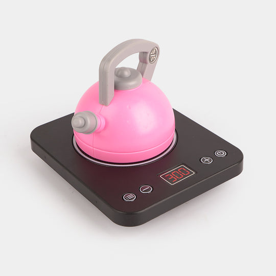 Kids Electronic Induction Cooktop and Kettle Playset