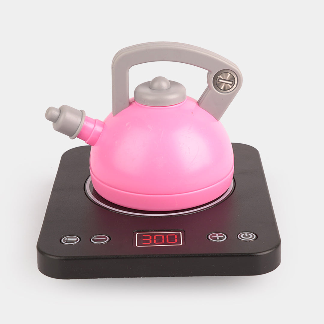 Kids Electronic Induction Cooktop and Kettle Playset