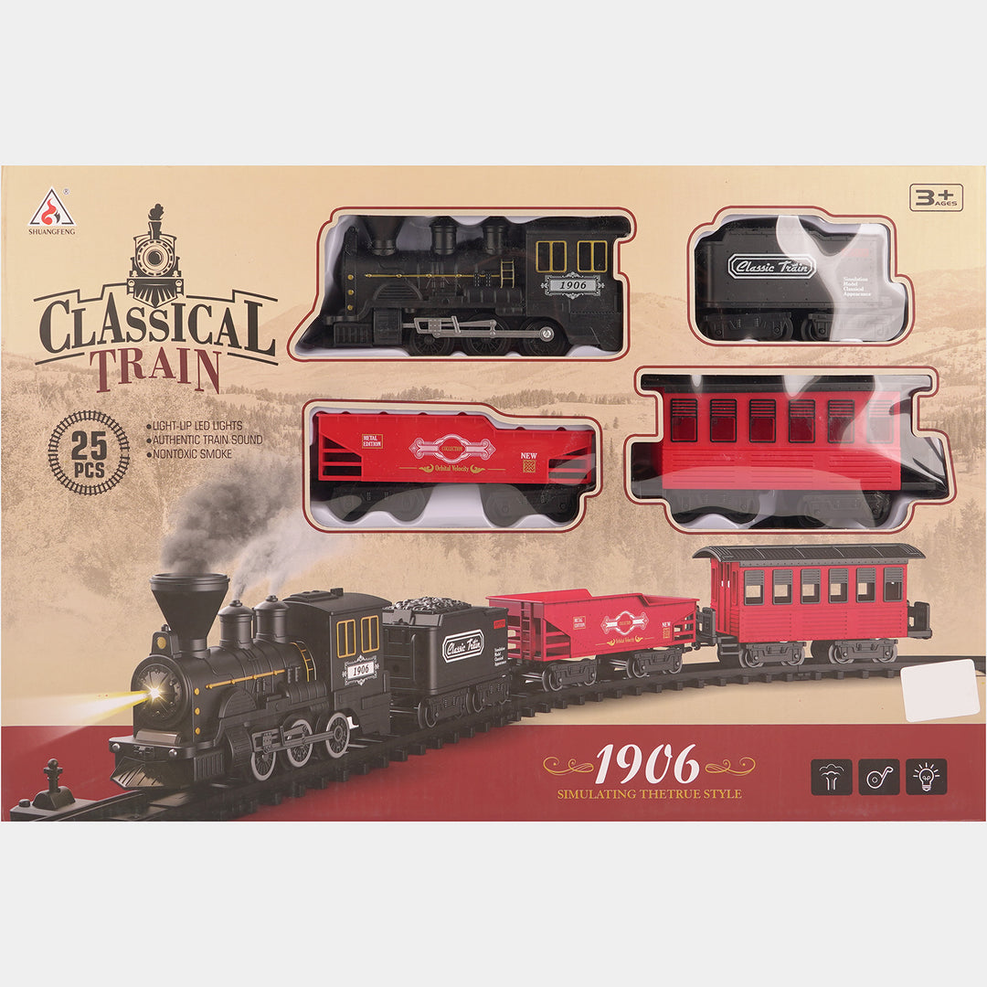 Classical Train & Track Toy Set with Light & Sound