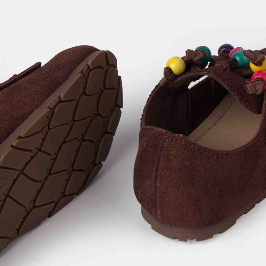 Girls Pumps C12-COFFEE