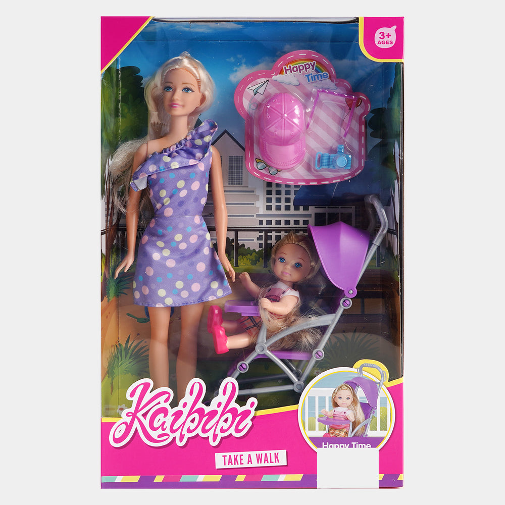 Fashion Doll With Stroller Set