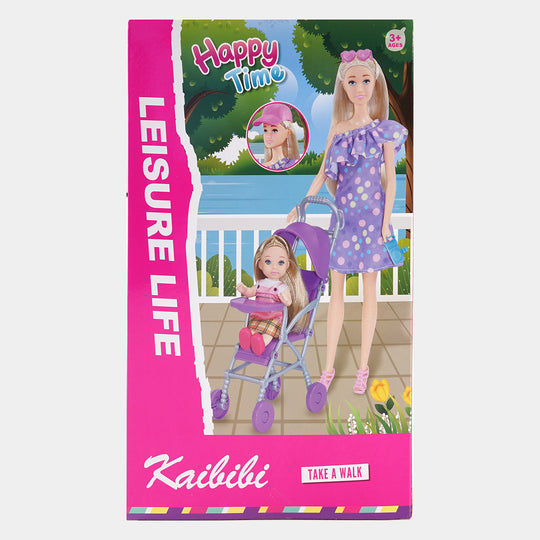 Fashion Doll With Stroller Set