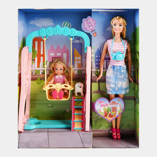 Swing Doll Toy Play Set For Kids