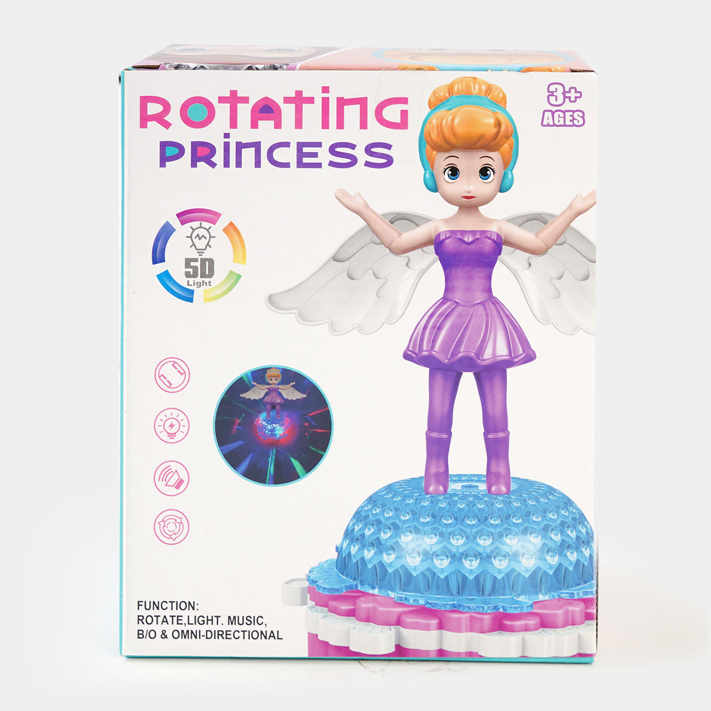 Electric Rotating Princess Dance With Light Music For Kids