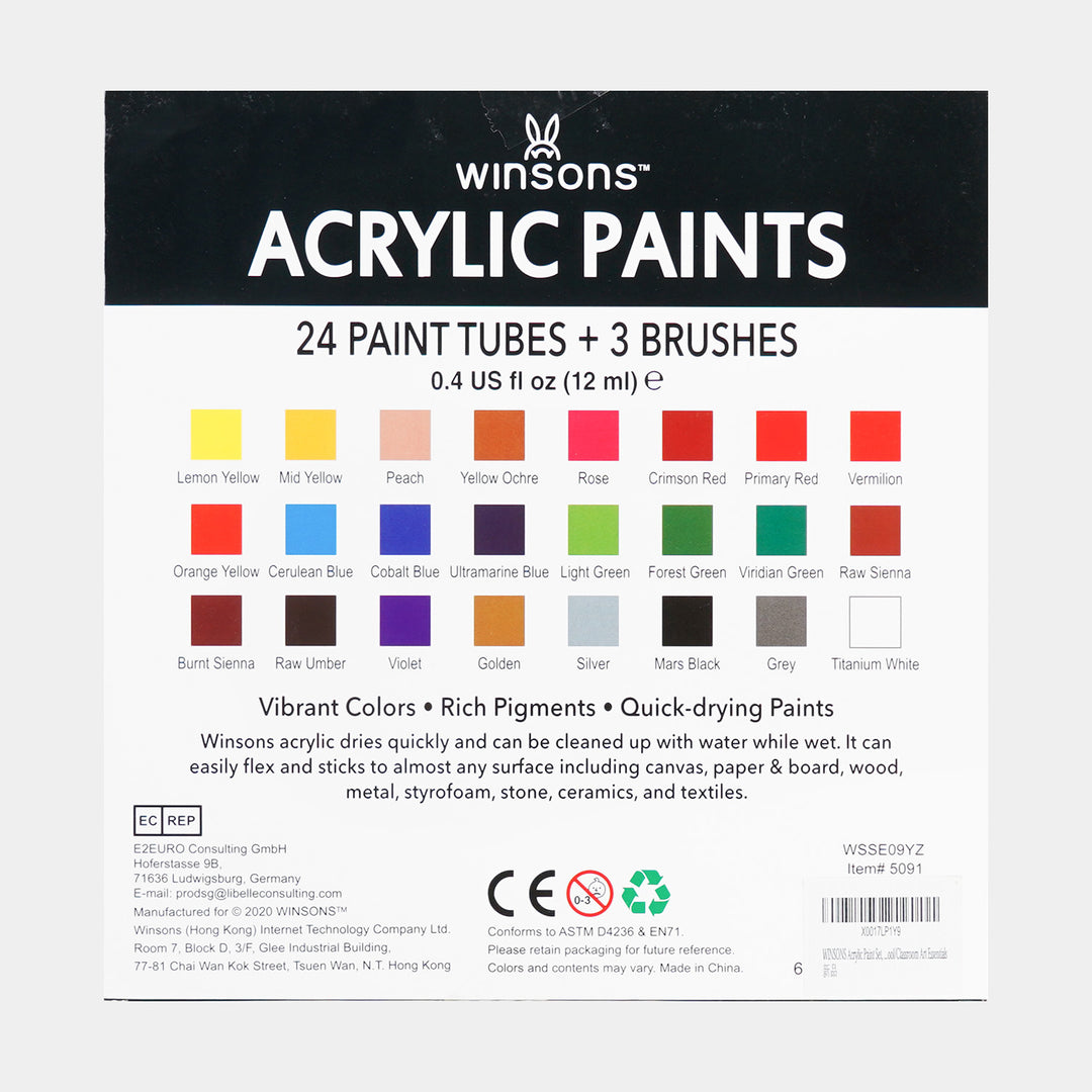 Acrylic Paints 24 Color For Kids