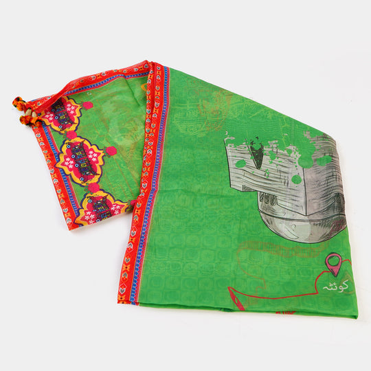 Girls Chiffon Independence Dupatta Jevay Jevay Pakistan - Green