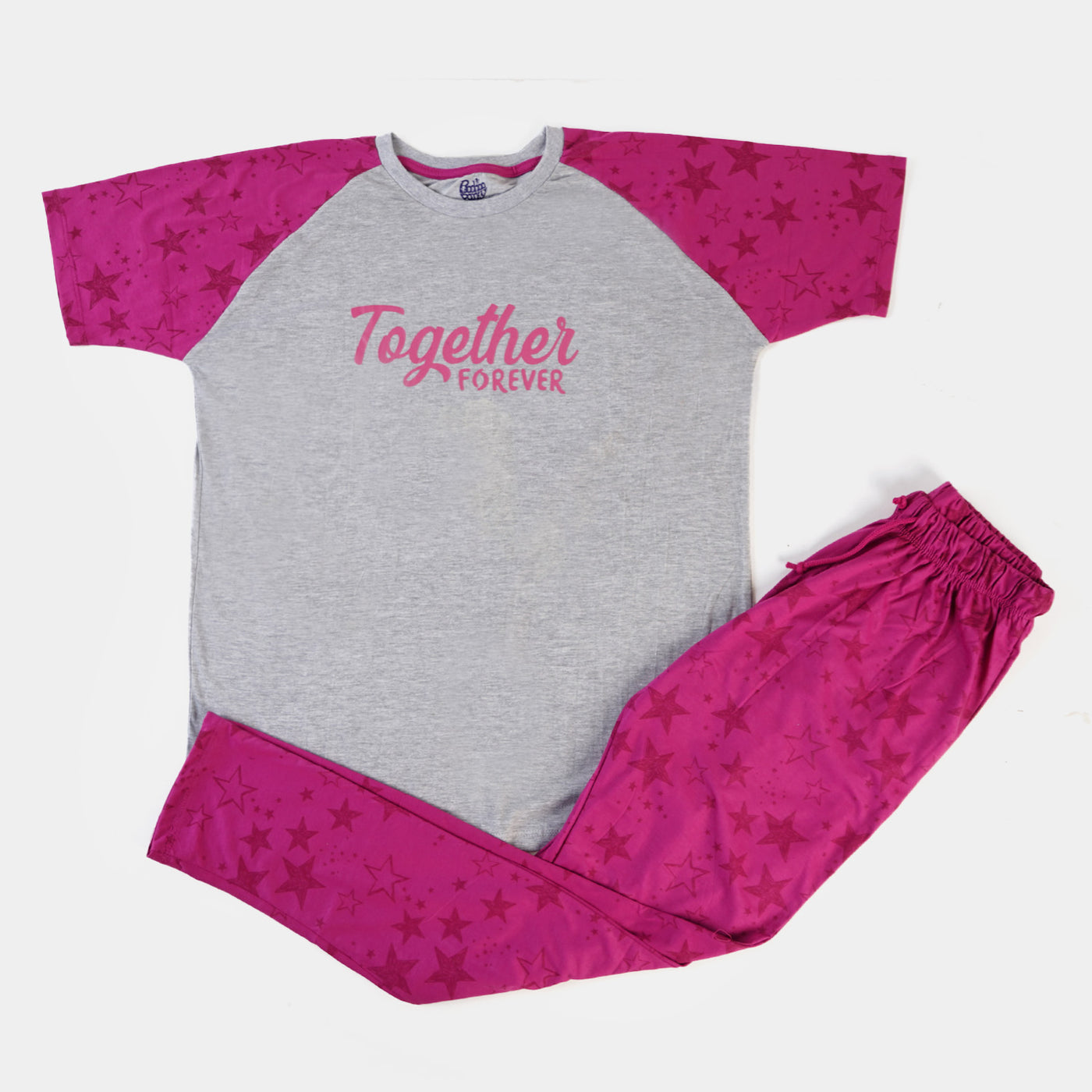 Mom Night Suit Together Forever  - Pink