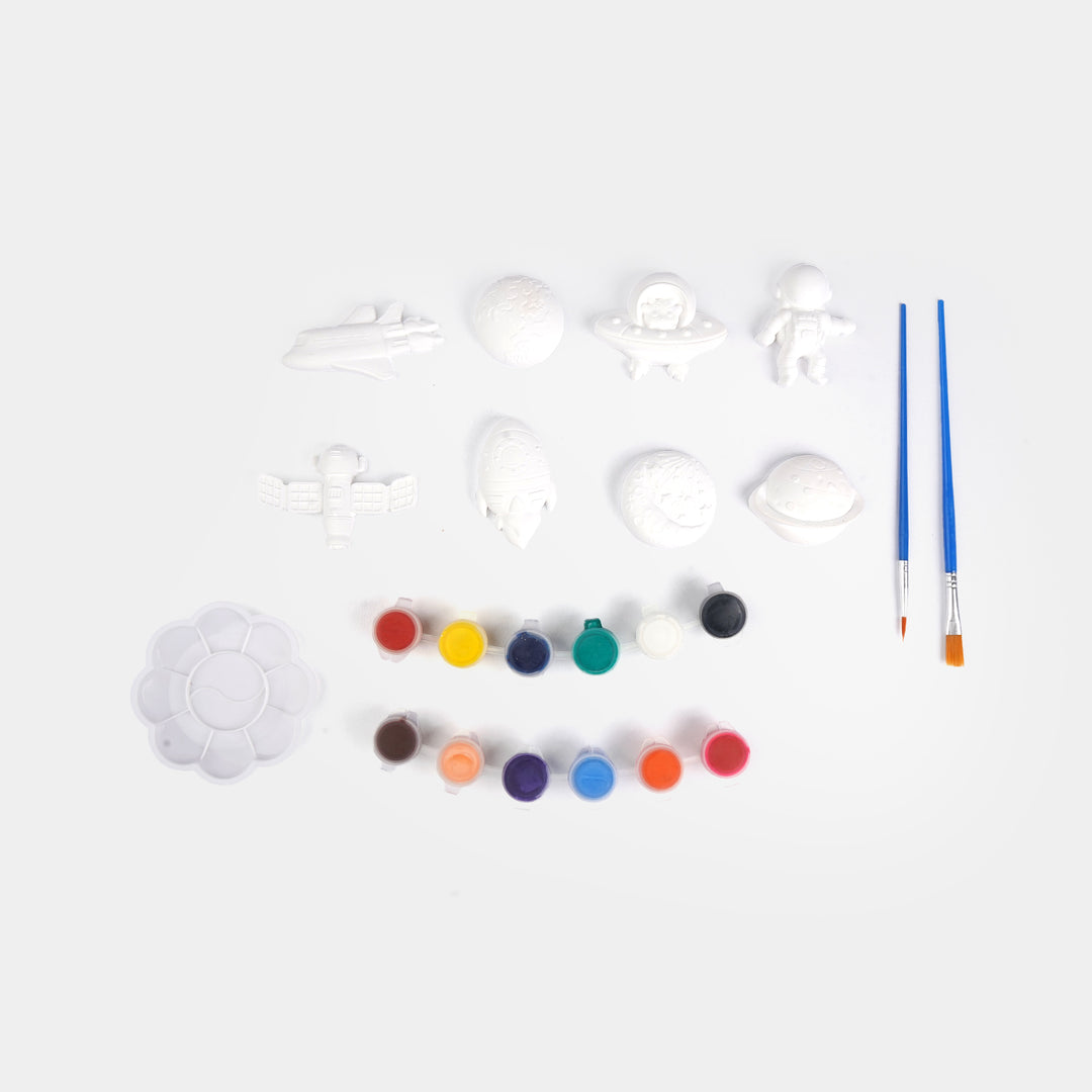 Diy Painted Space Gypsum Art & Coloring Set for Kids