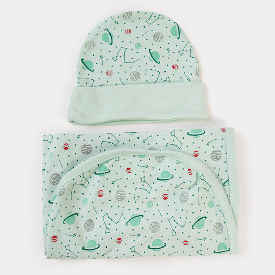 Baby Swaddle Sheet With Cap